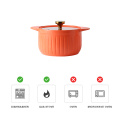 2021 Hot selling in Europe Ceramic Clay Pots For Cooking Cookware Casserole With Lid Cast Iron Cookware set from chaozhou